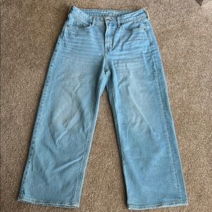 Extra high rise wide leg jeans